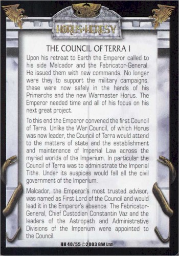 The Council of Terra I